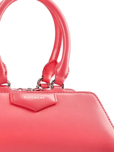 Givenchy Mini Antigona East-west Calf Leather Satchel In Pink