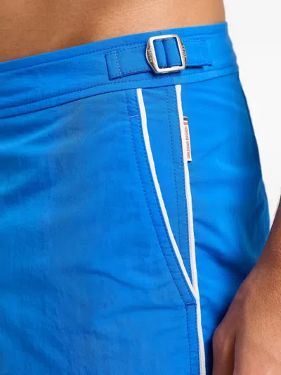 Orlebar Brown Bulldog Piped-trim Swim Shorts In Blue