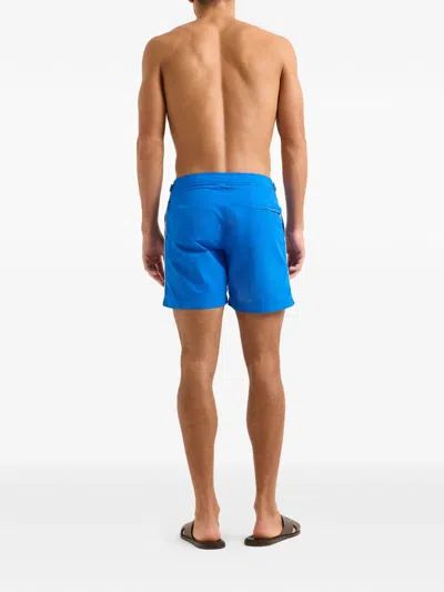 Orlebar Brown Bulldog Piped-trim Swim Shorts In Blue