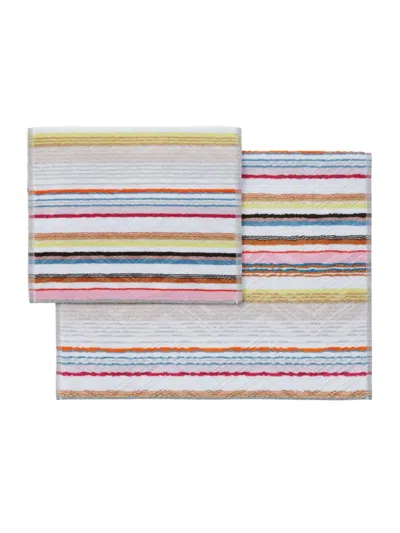 Missoni Striped-pattern Bath Towel (set Of Two) In Multi