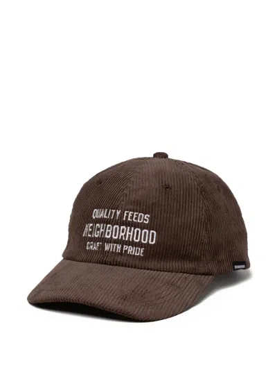 Neighborhood Corduroy Strap-back Baseball Hat In Brown