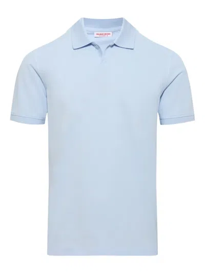 Orlebar Brown Bruno Slim-fit Organic Cotton-piqué Polo Shirt In Blue