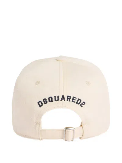 Dsquared2 Text-embroidered Baseball Cap In Neutral