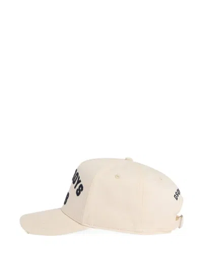 Dsquared2 Text-embroidered Baseball Cap In Neutral