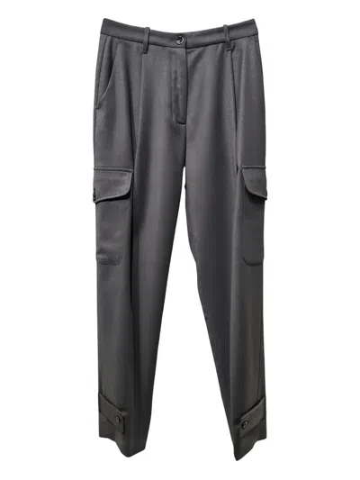 Nine In The Morning Wool Cargo Trousers In Gray