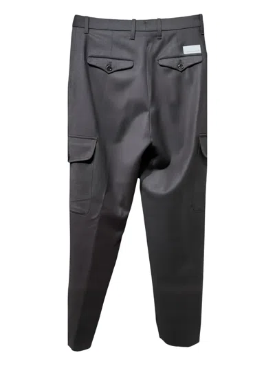 Nine In The Morning Wool Cargo Trousers In Gray