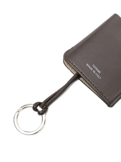 Totême Leather Keyring In Brown