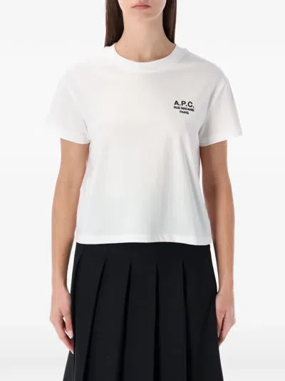 Apc A.p.c. Rue Madame Heavy Cotton Boxy T-shirt In White