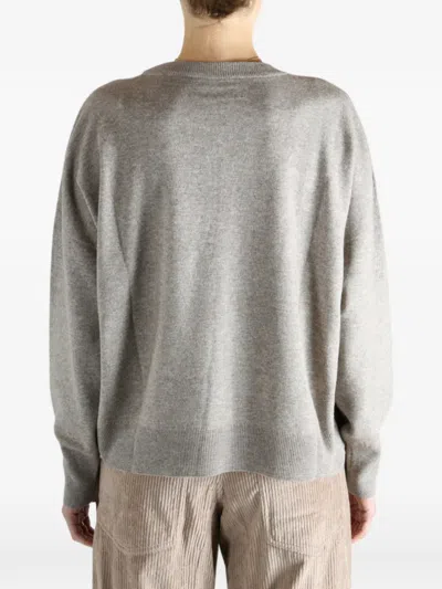Brunello Cucinelli Sequin-embellished Sweater In Gray
