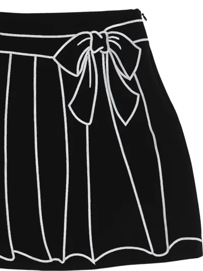 Vivetta Drawing-print Casual Skirt In Black