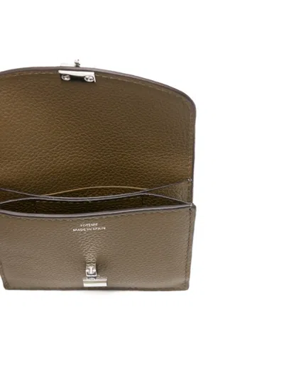 Totême T-lock Leather Cardholder In Brown