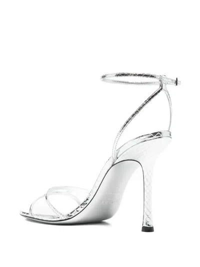 Jimmy Choo 100mm Leo Sandal In Metallic