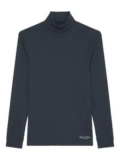 Marc O'polo Turtleneck Long-sleeves Sweater In Blue