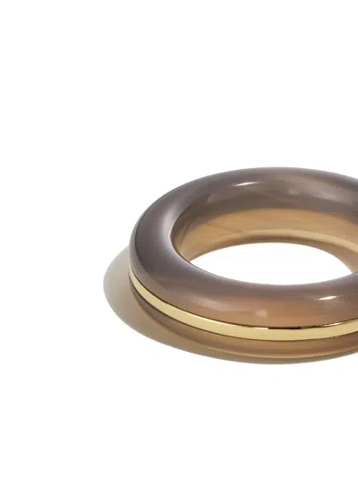 By Pariah Essential Gem Stacking Ring In Gold