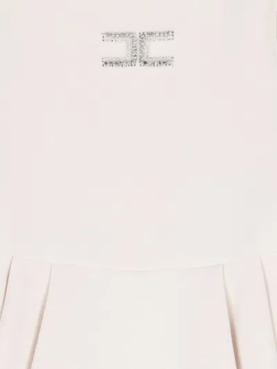 Elisabetta Franchi Logo-embellished Dress In Neutral