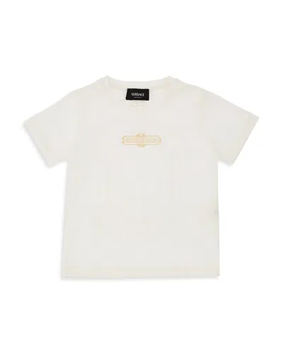 Versace Unisex Jersey Classic Hall Logo Tee - Baby, Little Kid In White