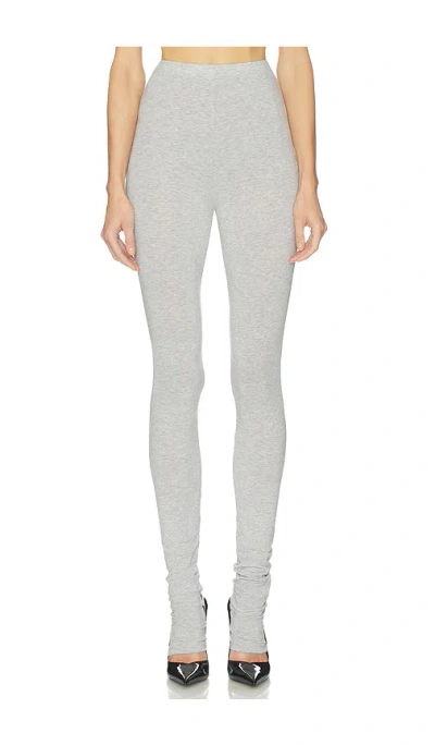Helsa The Extra Long Jersey Legging In Gray