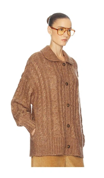 Helsa Jessiah Cable Cardigan In Multi