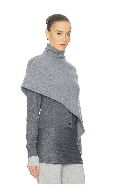 Helsa Loxley Asymmetric Cape In Gray