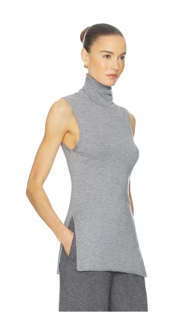 Helsa Kerstin Sleeveless Turtleneck In Gray