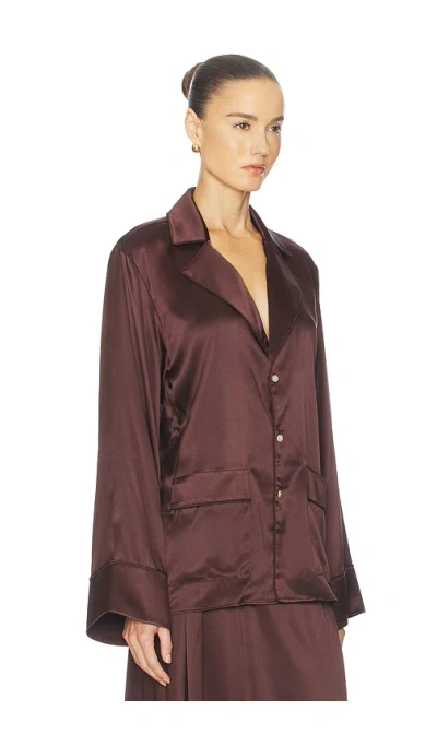 Helsa The Silk Charmeuse Pajama Shirt