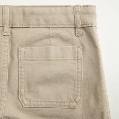 Abercrombie & Fitch Low Rise Bootcut Uniform Pants In White