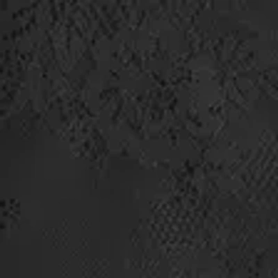 Abercrombie & Fitch A&f Zoe Bra-free Long-sleeve Lace Mini Dress In Black