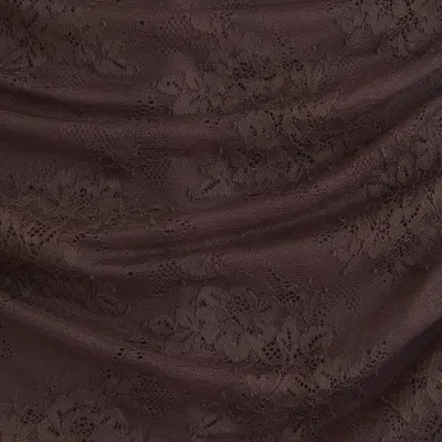 Abercrombie & Fitch A&f Zoe Bra-free Long-sleeve Lace Mini Dress In Brown