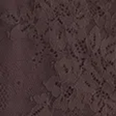 Abercrombie & Fitch A&f Zoe Bra-free Long-sleeve Lace Mini Dress In Brown