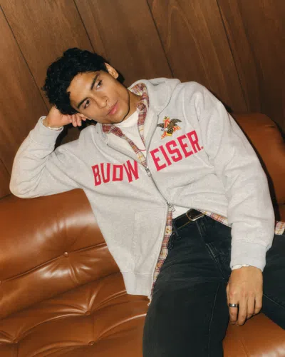 Abercrombie & Fitch Budweiser Full-zip Hoodie In Multi