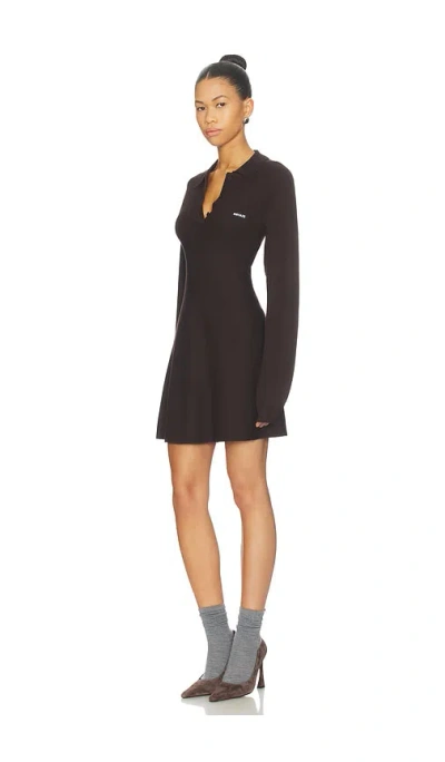 Rotate Birger Christensen Slinky Knit Polo Dress