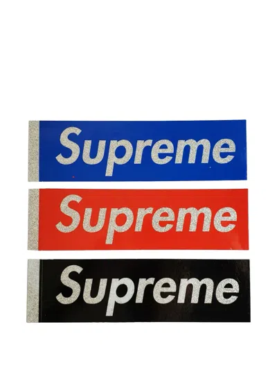 Supreme Logo Sticker Set (set Of Three) In Multi