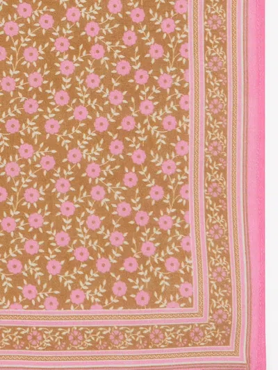 Bonton Printed Scarf In Brown