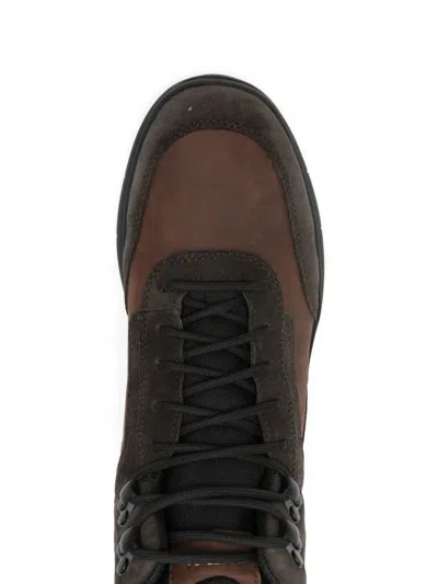 Geox Spherica 4x4 Abx Lace-up Panelled Boots In Brown