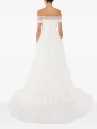 Jenny Packham Angel Falls Tiered Maxi Dress In White