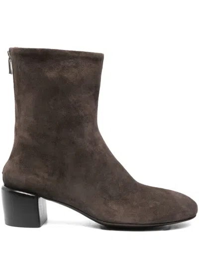 Officine Creative 70mm Suede Ankle Boots In Brown