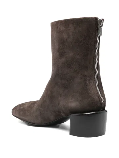 Officine Creative 70mm Suede Ankle Boots In Brown