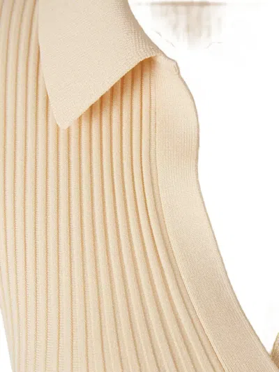 Simkhai Pleated Collared Dress In Neutral