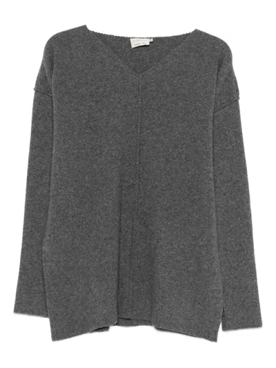 Pre-owned Romeo Gigli 2000s Seam Sweater In Gray