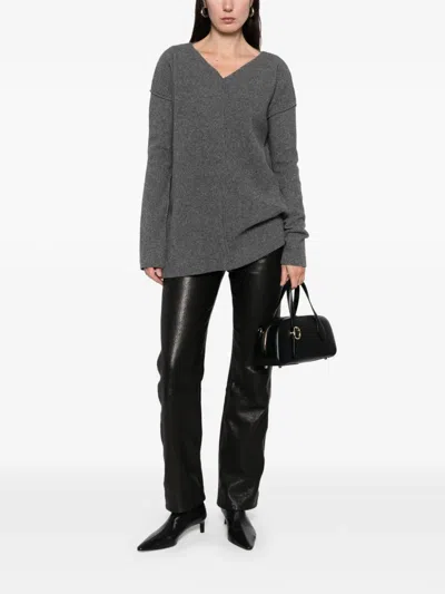 Pre-owned Romeo Gigli 2000s Seam Sweater In Gray