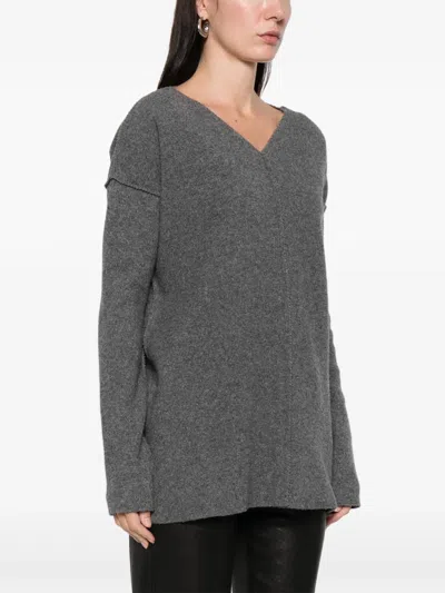 Pre-owned Romeo Gigli 2000s Seam Sweater In Gray