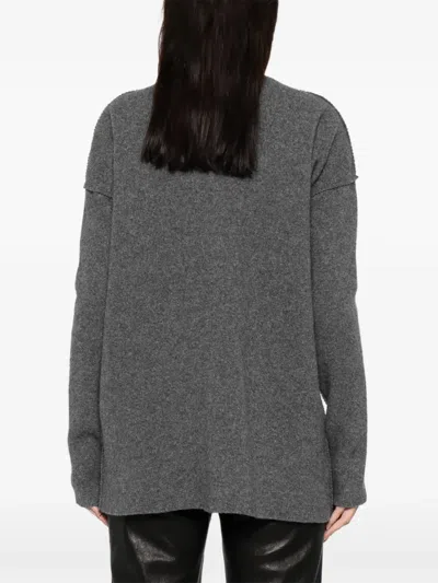 Pre-owned Romeo Gigli 2000s Seam Sweater In Gray