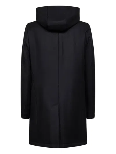 Tagliatore Clift Hooded Coat In Black