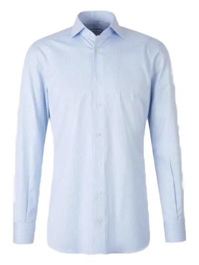 Atelier Munro Classic Button Shirt In Blue