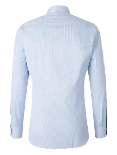 Atelier Munro Classic Button Shirt In Blue