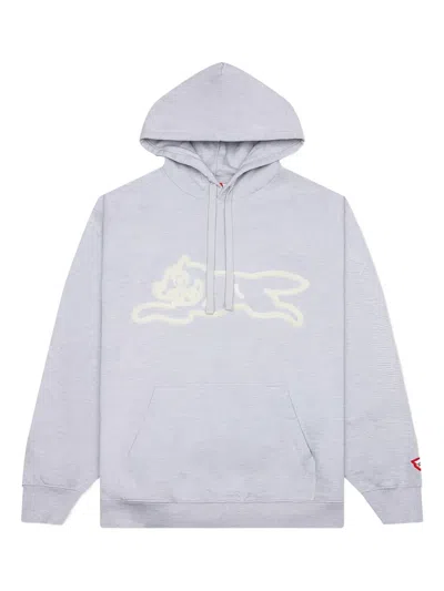 Icecream Sauce Running Dog-print Hoodie In Gray