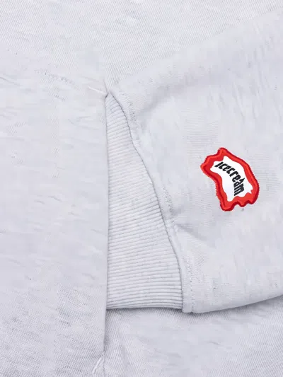 Icecream Sauce Running Dog-print Hoodie In Gray