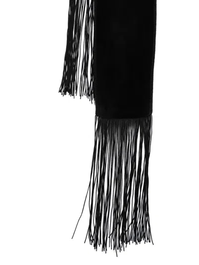 Totême Fringed Scarf In Black