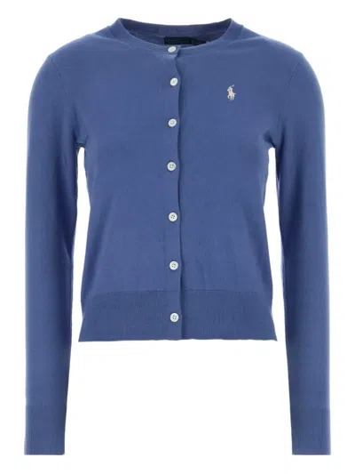 Polo Ralph Lauren Button-fastening Long-sleeve Cardigan In Blue