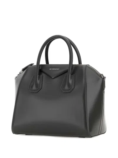Givenchy Small Structured Leather Antigona Shoulder Bag In Gray